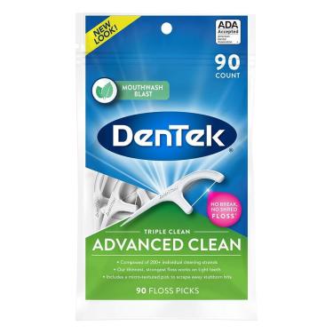 Imagem de Fio Dental com Haste DenTek Floss Picks Triple Clean Advanced 90un