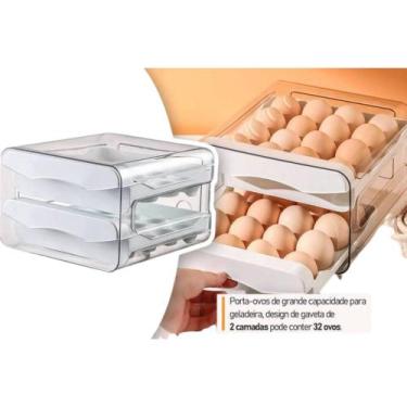 Imagem de Porta Ovos 32 Unidades Organizador Geladeira com Gavetas Cozinha - Bra