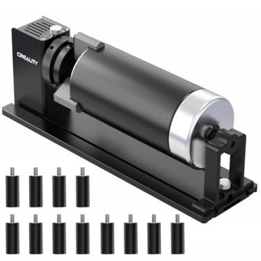 Imagem de Creality Rolo rotativo a laser 3 em 1, kit rotativo multifuncional, pacote com 12 peças de elevação para CR-Laser Falcon 5/7,5/10W, Mandril de mandíbula Falcon Pro 10W giratório para gravação de