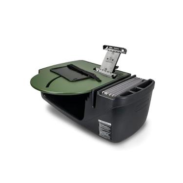 Imagem de AutoExec Mesa de carro AE-RMCD-TAB-AG Roadmaster para sua estação de trabalho de veículo e escritório móvel, verde exército com suporte para tablet