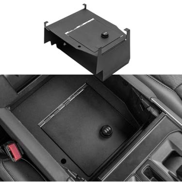 Imagem de Maxzina SAFECenter Console Cofre Compatível com Ford F150 2021-2025 Organizador de Segurança, Console Central, Cofre Cofre com 3 Dígitos Combo de Senha para Acessórios F-150 2024