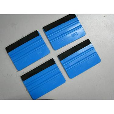Imagem de Espátula de borda de feltro de plástico 3M 10 cm para ferramenta de aplicação de decalque de vinil para carro (com borda de feltro preto)DSM 3M 3M Number: PA1-B