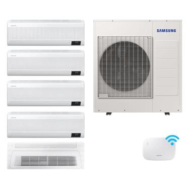 Imagem de Penta-Split Samsung WindFree 34.000 BTUs (1x22000 - 4x9000) Quente/Frio com WiFi