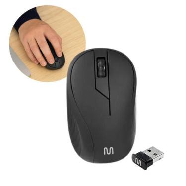 Imagem de Mouse Sem Fio MS350 Preto Ergonômico 1200 DPI - Conforto para PC e Not