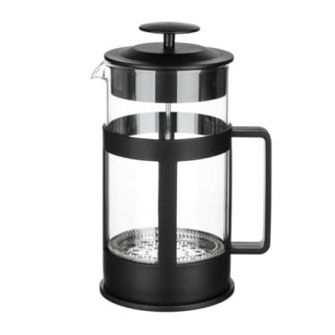 Imagem de Cafeteira Prensa Francesa, 300ml, Vidro e Plástico, Preta, Rende 3 Xícaras
