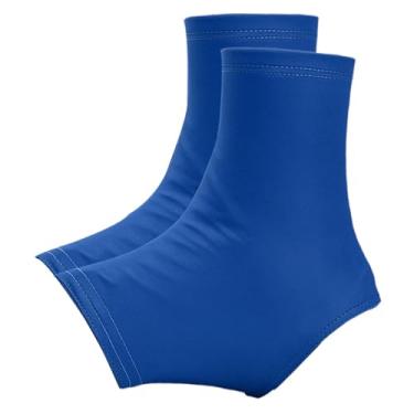 Imagem de menolana Protetor de chuteiras antiderrapantes para futebol, ajuste universal, proteção contra detritos de gramado, suporte de tornozelo, protetor de chuteiras, Azul