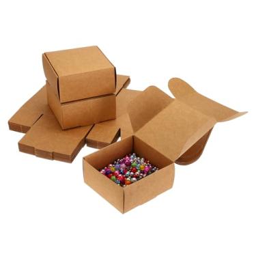Imagem de PATIKIL 9 x 9 x 2 caixas de presente pequenas a granel com tampa, pacote com 50 mini caixa de presente quadrada dobrável de papel de papelão para joias de brinco, lembrancinha de festa de casamento