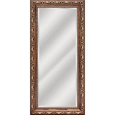 Imagem de Espelho Bisotê 83x173cm Corpo Inteiro Moldura Natural Quarto Sala Banheiro