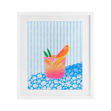Imagem de Stupell Industries Impressão emoldurada branca Tequila Spritz Still Life Under Glass por Dina Riddle, 40,6 x 33,5 cm