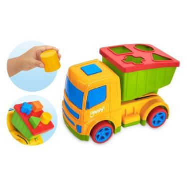 Imagem de Brinquedo Didatico Infantil Colecao Happy Caminhao Didatico - Usual Br