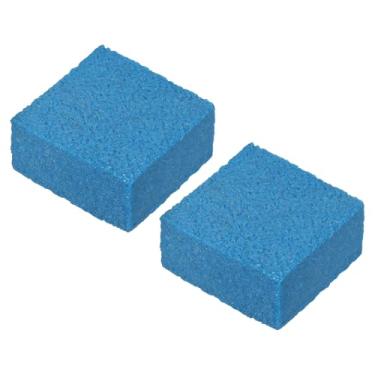 Imagem de PATIKIL Borracha de pickleball de 5 x 5 x 2,5 cm, 2 peças de borracha quadrada para pickleball, removedor de poeira, limpador de barra, azul