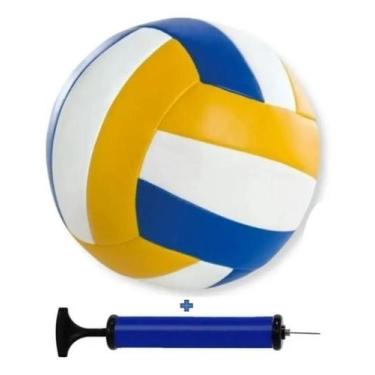 Imagem de Kit Bola Vôlei Praia E Quadra Padrão Com Bomba De Encher - Volei Brasi