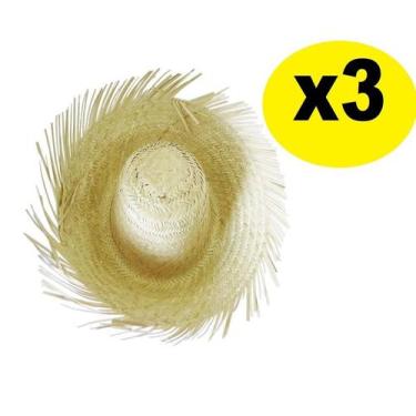 Imagem de Kit 3 Chapéus Desfiado de Palha Festa Junina Caipira Adulto - Lynx pro
