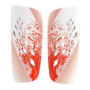 Imagem de Dynwave 1 par de caneleiras de futebol com amortecimento de EVA, equipamento de futebol, proteção para caneleiras de treinamento de futebol, acessórios para, Laranja