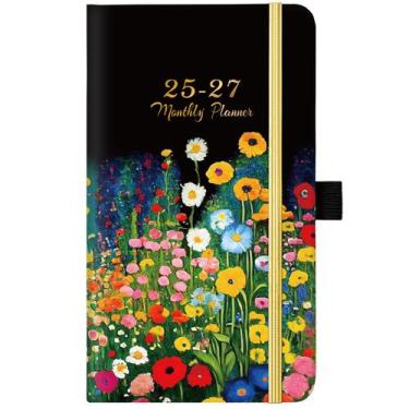 Imagem de Calendário de bolso Lortarl 2025-2027 com bolso interno 3,8 x 6,4 pole