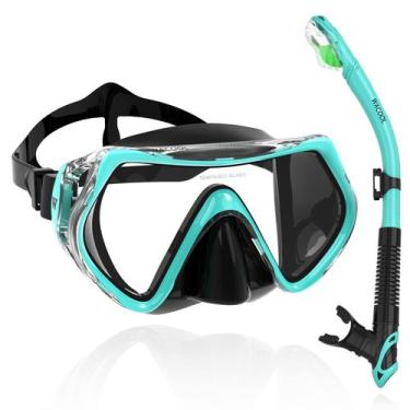 Imagem de Conjunto de mergulho WACOOL Professional para adultos verde malaquita