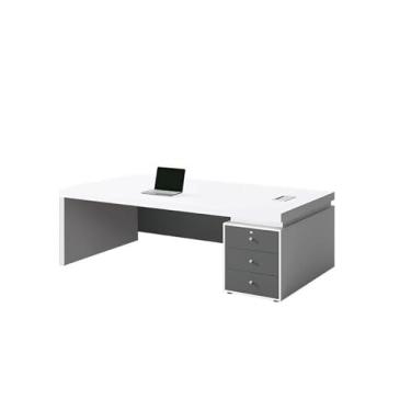 Imagem de ZzleoyuUUs-12 Sit Stand Desk Office Desk Boss Light Luxo Senior Sense of Table and Chair Combinação simples e moderna grande mesa de estudo de PC único (1,4 x 0,6 x 0,75 m)