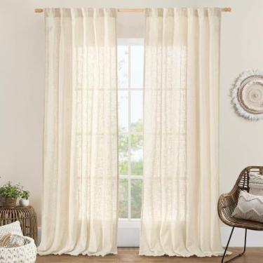 Imagem de Cortinas LAMIT: roupa de sala de estar, 230 cm, bege, 2 painéis
