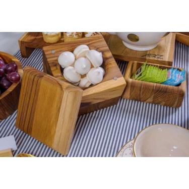 Imagem de Saleiro Carré Madeira Teca ARZ Home Design