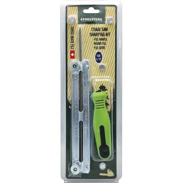 Imagem de FORESTER Kit de arquivo de motosserra - Guia de arquivo + alça - Afiador de lâmina de motosserra redonda de 20 cm - Ferramenta de afiação de serra de corrente de 3/40.6 cm, arquivo de motosserra de 7