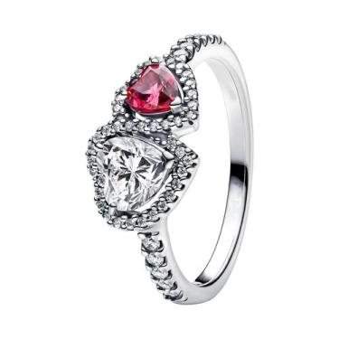 Imagem de Anel Feminino De Coração Chakra Turquesa Preto E Rosa ME Joia Fina Ori