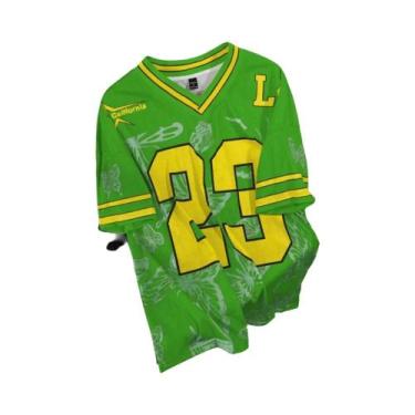 Imagem de Camiseta Feminina De Verão Com Estampa De Borboleta, Decote Em V, Mang