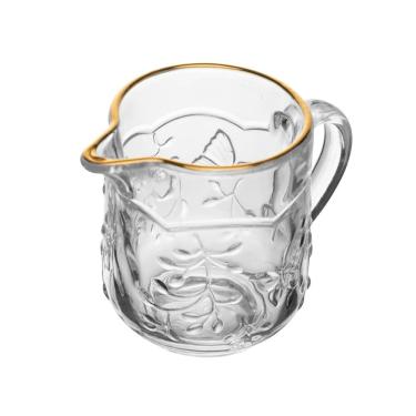 Imagem de Leiteira de Cristal New Butterfly Transparente C/Fio de Ouro 200ml Lyor