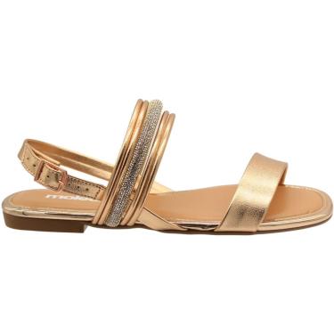 Imagem de Sandália Rasteira Moleca Strass Fivela Feminina