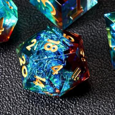 Imagem de Role dice DND Dice Set, 7-Piece Polyhedral Dice in Gift Box for Dungeons & Dragons, Pathfinder & Tabletop Games, Handmade Precision Balanced RPG Dice