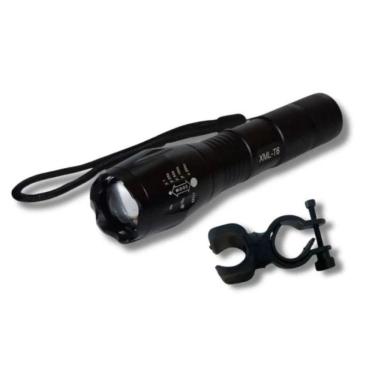 Imagem de Lanterna Tatica T6 Zoom Ajustavel Led Ultra Forte 5 Modos Pesca Camping Acampamento Atividade Noturna - Starfer