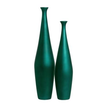 Imagem de Vasos de Chão para Decoração de Sala Faenza Verde Éden