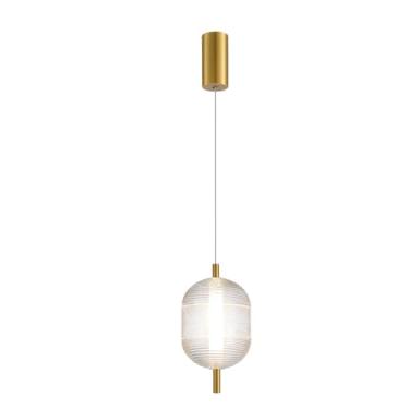 Imagem de PENDENTE CASULO TRANSPARENTE/DOURADO 1XLED 14W