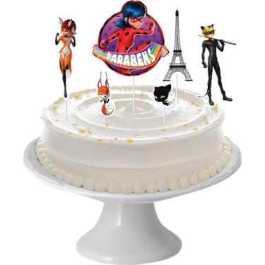 Imagem de DECORACAO DE BOLO CENARIO LADYBUG CORE 06 un.