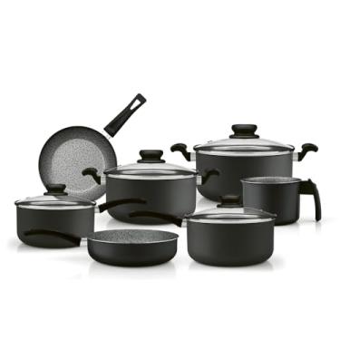 Imagem de Panelux CONJUNTO PANELAS ALUMINIO 7 PCS ANTIADERENTE ST PRATA/GRAFITE PREMIUM