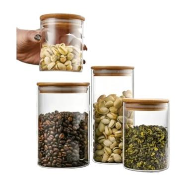 Imagem de KIT 3 PÇ Conjunto de Potes Herméticos VIDRO 3 MODELOS(CF-019B)