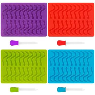 Imagem de Molde de geleia de goma, molde de bala de goma, bandeja de doces de goma, molde de goma de chocolate de fácil liberação resistente ao calor, molde reutilizável de geleia para geladeira, forno de