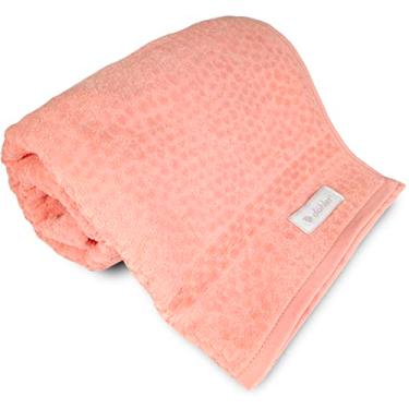 Imagem de Toalha de Banho Aveludada Dohler Pérola Macia 100% Algodão Jacquard Fio Penteado Lisa Flores Floral Mandala - 70 x 140 cm (Lisa Salmão 6594)