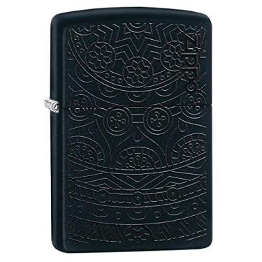 Imagem de Zippo Isqueiro de bolso preto fosco com design tom sobre tom