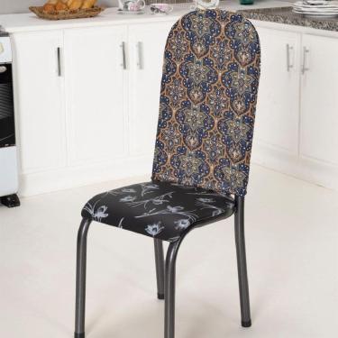 Imagem de Kit 4 Capas Encosto Cadeira Ferro Tubular Cozinha E Jantar