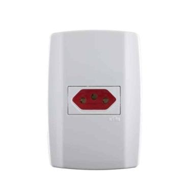 Imagem de Tomada 3p 20a Vermelha - Conjunto Slim Para Uso Residencial E Comercial