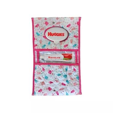 Imagem de Porta Fralda Lenço Umedecido Pomada Portátil Para Bebê Menina Menino (Sorvetinho)