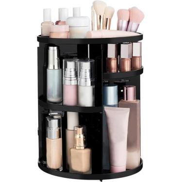 Imagem de Organizador de maquiagem HBlife 360 Rotating Adjustable Black