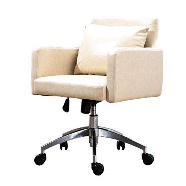 Imagem de Computador Executivo e Ergonômico Giratório Altura Ajustável Couro Mesa Gaming com Função de Reclinação Computador Giratório para Escritório de Estudo