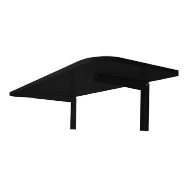 Imagem de Mesa De Parede Branca Dobrável P/Cozinha 90x40cm(PRETA)