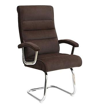 Imagem de Computador ergonômico mesa de escritório arco pé tecido de flanela alto executivo computador executivo embutido bolsa de assento estilo corrida para escritório sala de reuniões Dign