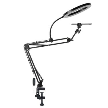 Imagem de Mingzhe Overhead Camera Mount Desk Stand Phone Phone Com Braço Ajustável para Gravar Streaming Ao Vivo (A)
