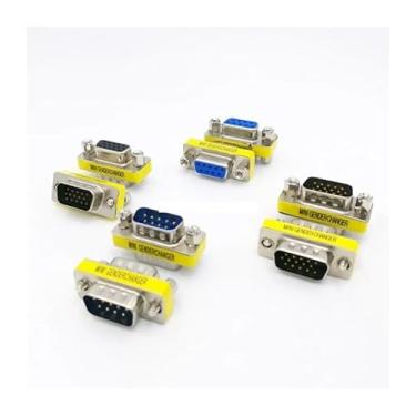 Imagem de Adaptador de troca de gênero DB9/DB15 RS232 com D-Sub para conector VGA macho fêmea 9 15 pinos (DB15 macho macho)