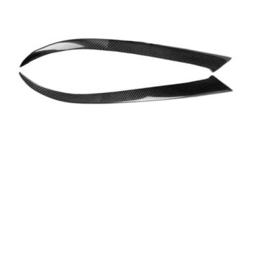 Imagem de 2 peças de acabamento de sobrancelha para farol dianteiro de fibra de carbono real para carro, cor preta, compatível com Ford Focus modelo 2005-2008, acessórios leves para carro
