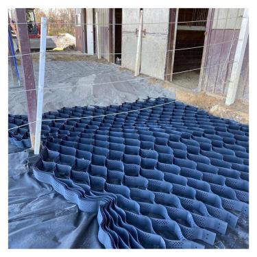 Imagem de SRSRS Geo Grid para calçada de cascalho, estabilizador de cascalho HDPE de 10 cm/5 cm para entrada de garagem/paddock/inclinação (2 x 6 m 10 cm de espessura)