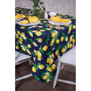 Imagem de Toalha de Mesa Retangular em Tecido Jacquard Estampado Limão Siciliano